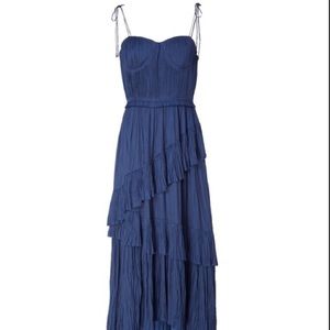 Ulla Johnson Blue Delilah Underwire Midi Dress